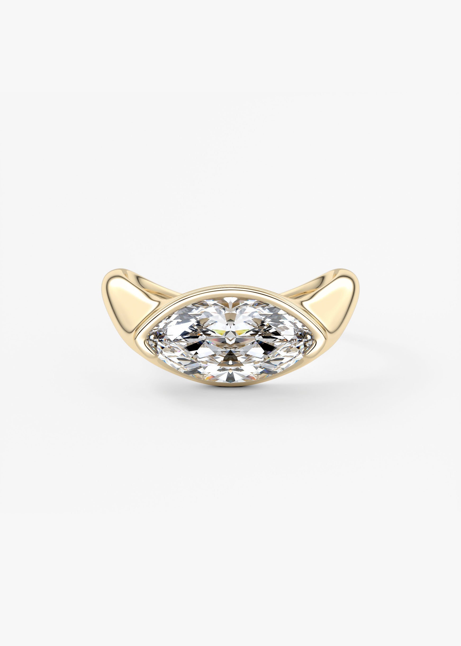 Oval Solitaire With Raised Basket Gallery Lab Grown Diamond Engagement Ring
