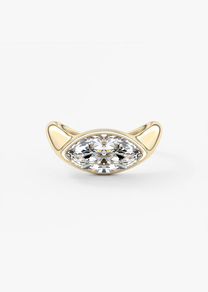 Oval Solitaire With Raised Basket Gallery Lab Grown Diamond Engagement Ring