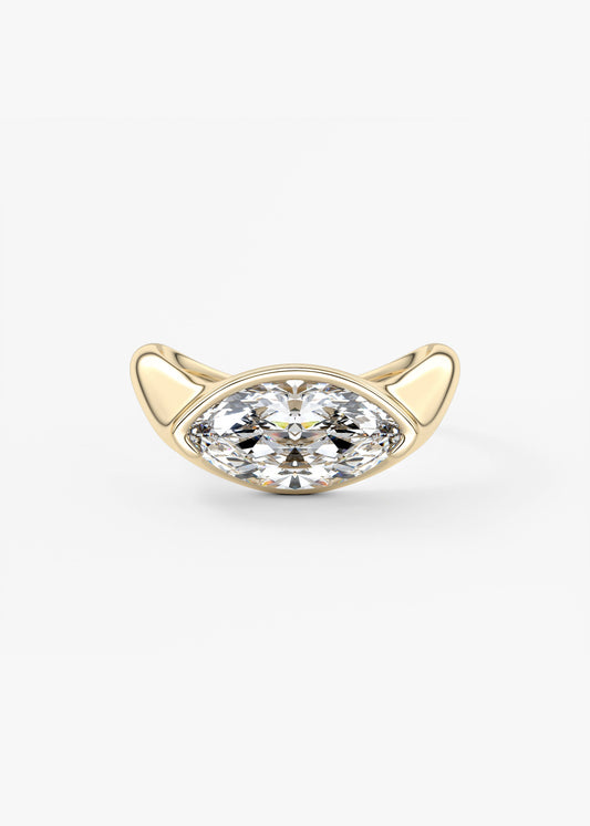 Oval Solitaire With Raised Basket Gallery Lab Grown Diamond Engagement Ring