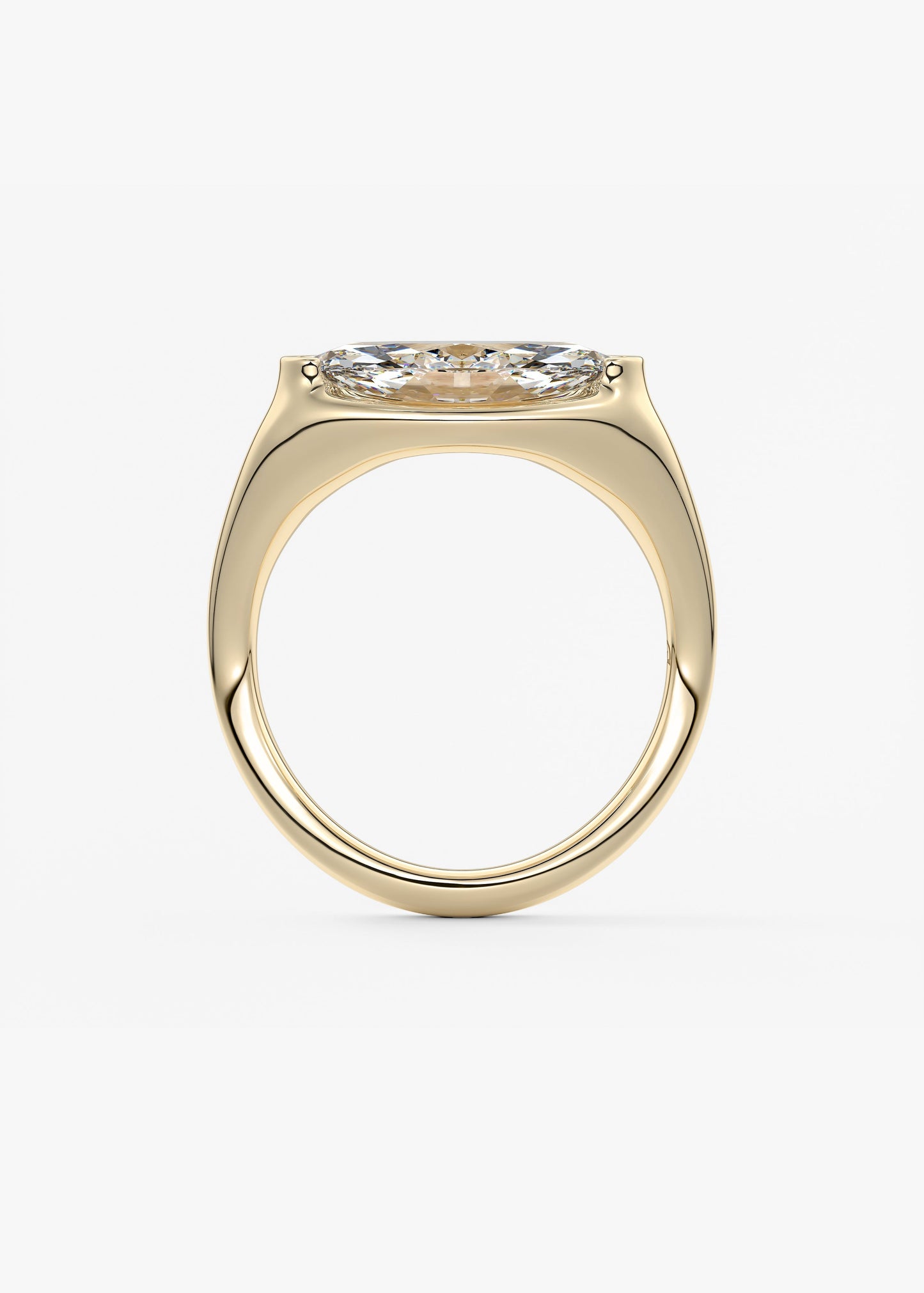 Oval Solitaire With Raised Basket Gallery Lab Grown Diamond Engagement Ring
