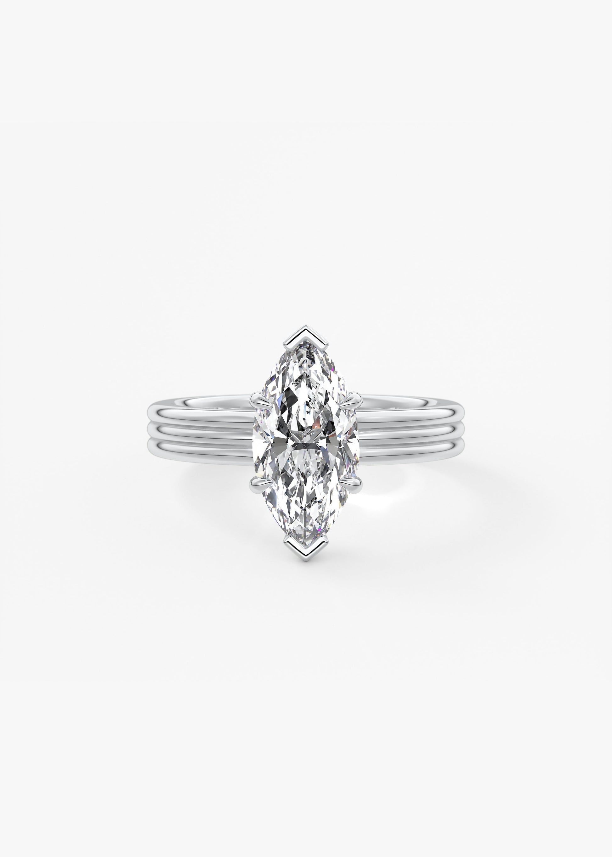Oval Solitaire With Raised Basket Gallery Lab Grown Diamond Engagement Ring