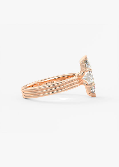 Oval Solitaire With Raised Basket Gallery Lab Grown Diamond Engagement Ring