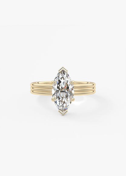 Oval Solitaire With Raised Basket Gallery Lab Grown Diamond Engagement Ring