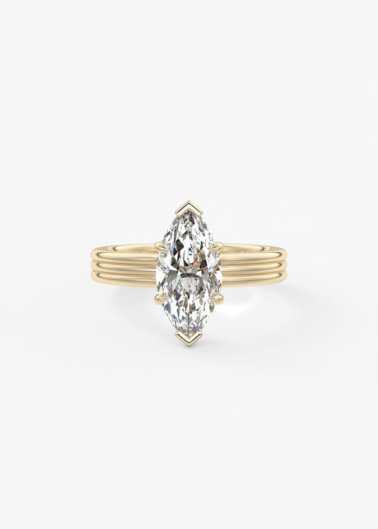 Oval Solitaire With Raised Basket Gallery Lab Grown Diamond Engagement Ring