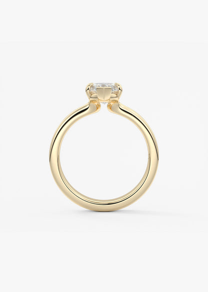 Oval Solitaire With Raised Basket Gallery Lab Grown Diamond Engagement Ring