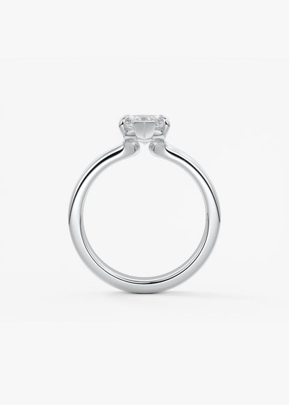 Oval Solitaire With Raised Basket Gallery Lab Grown Diamond Engagement Ring