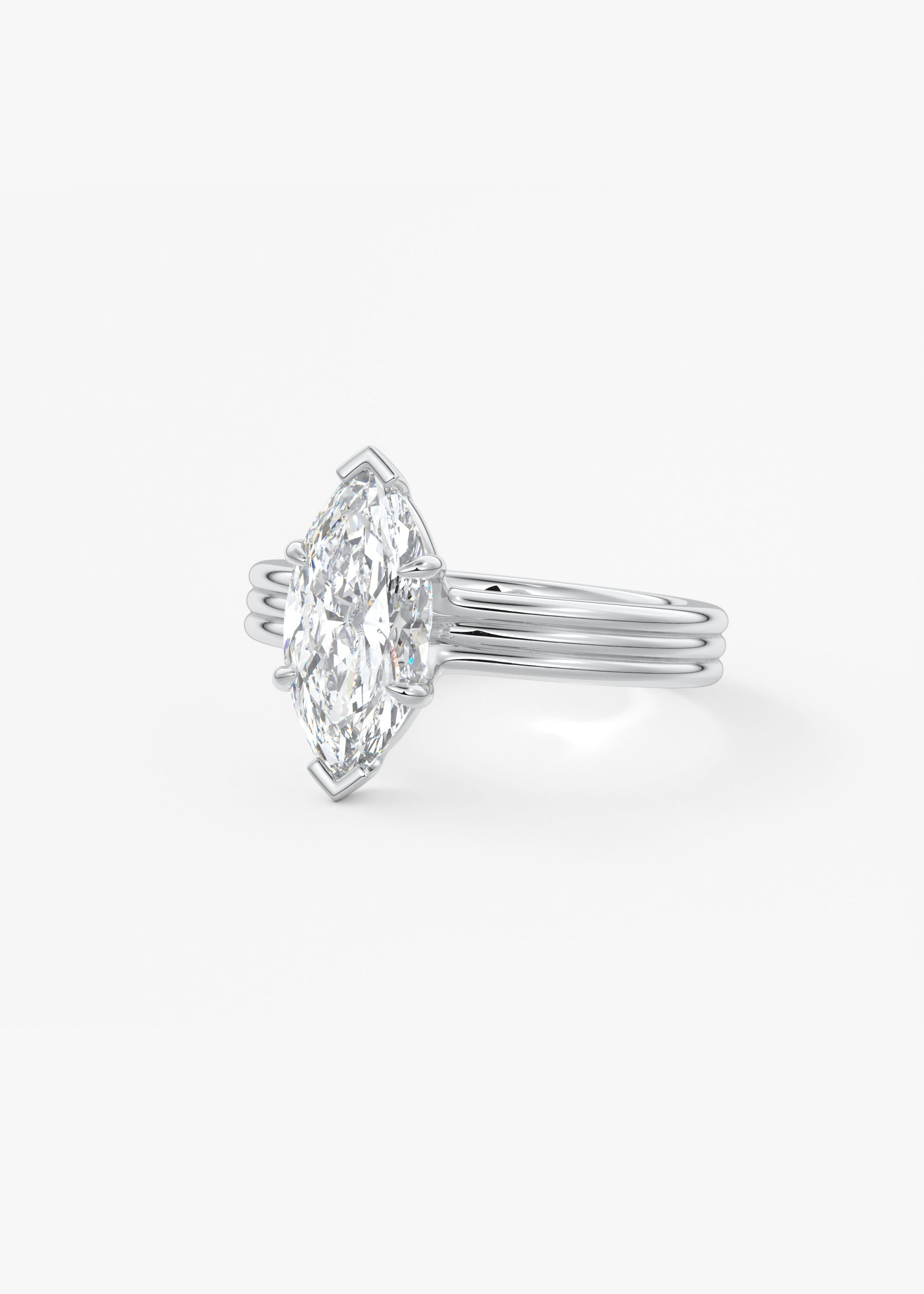 Oval Solitaire With Raised Basket Gallery Lab Grown Diamond Engagement Ring