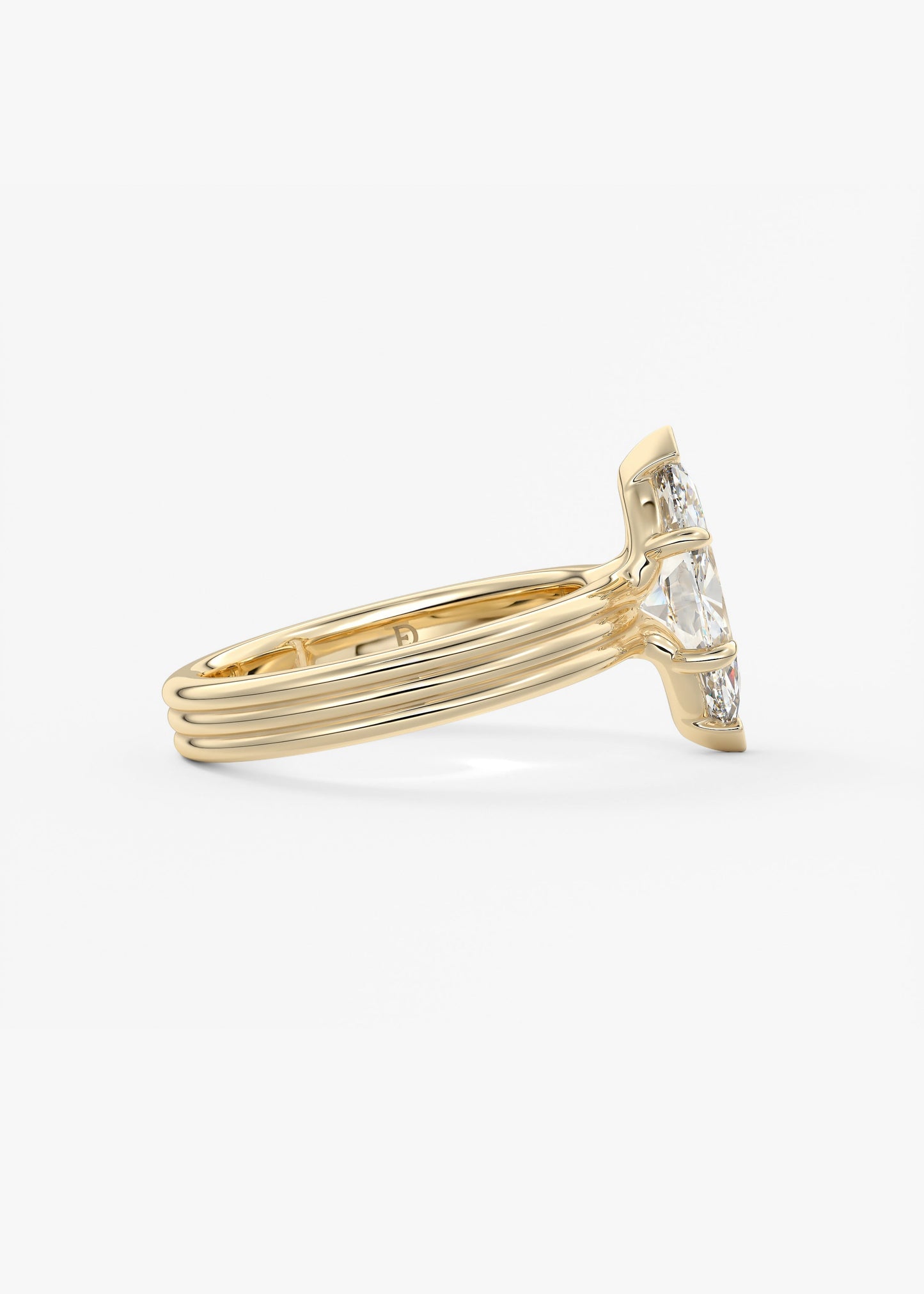 Oval Solitaire With Raised Basket Gallery Lab Grown Diamond Engagement Ring