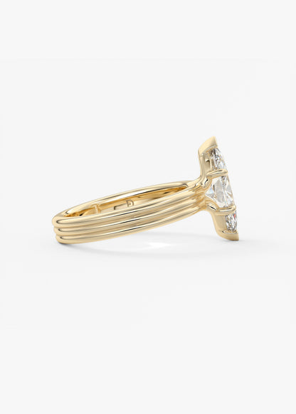 Oval Solitaire With Raised Basket Gallery Lab Grown Diamond Engagement Ring
