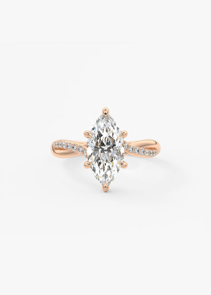 Oval Solitaire With Raised Basket Gallery Lab Grown Diamond Engagement Ring