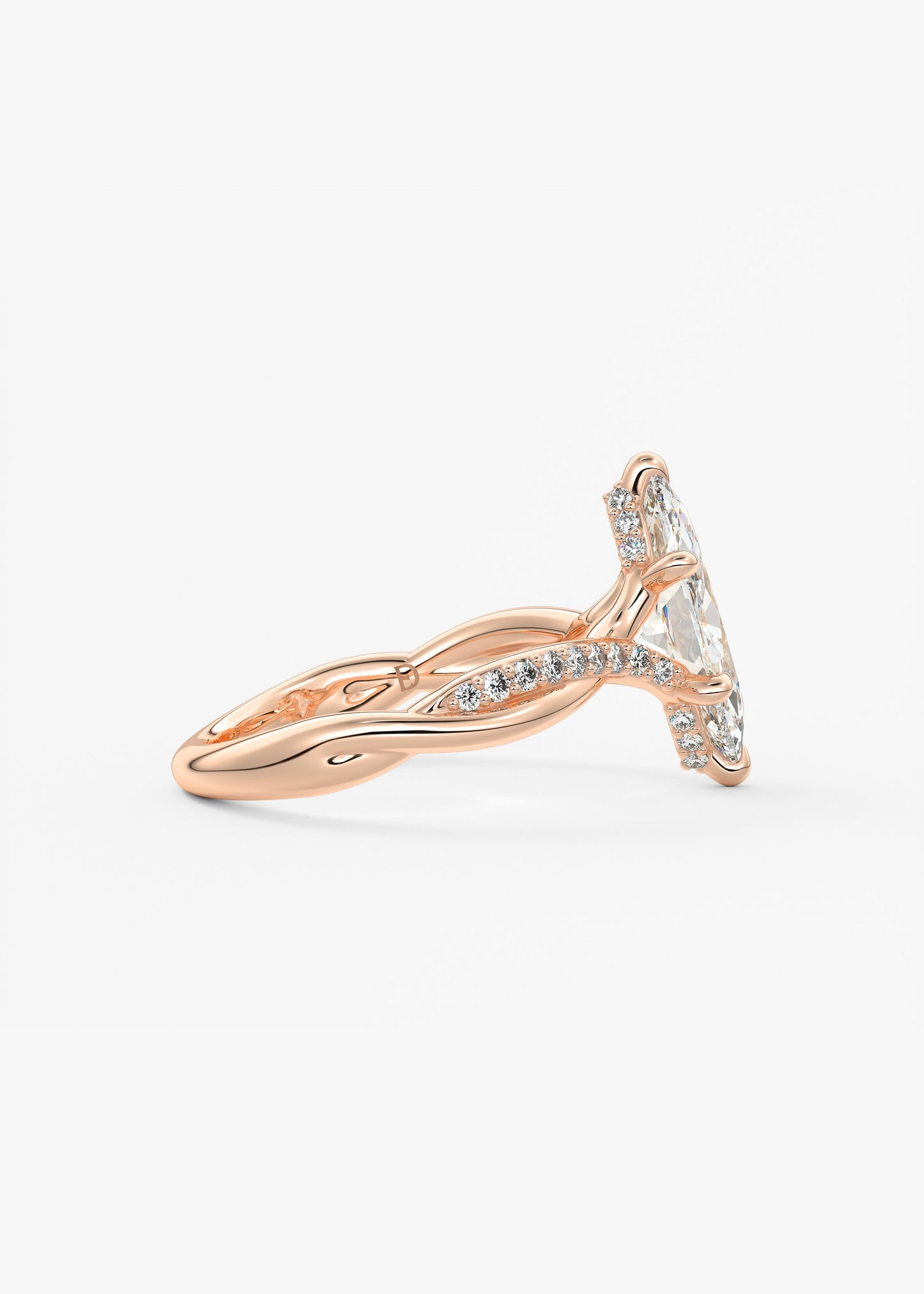 Oval Solitaire With Raised Basket Gallery Lab Grown Diamond Engagement Ring