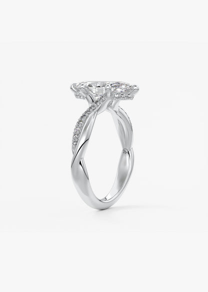 Oval Solitaire With Raised Basket Gallery Lab Grown Diamond Engagement Ring