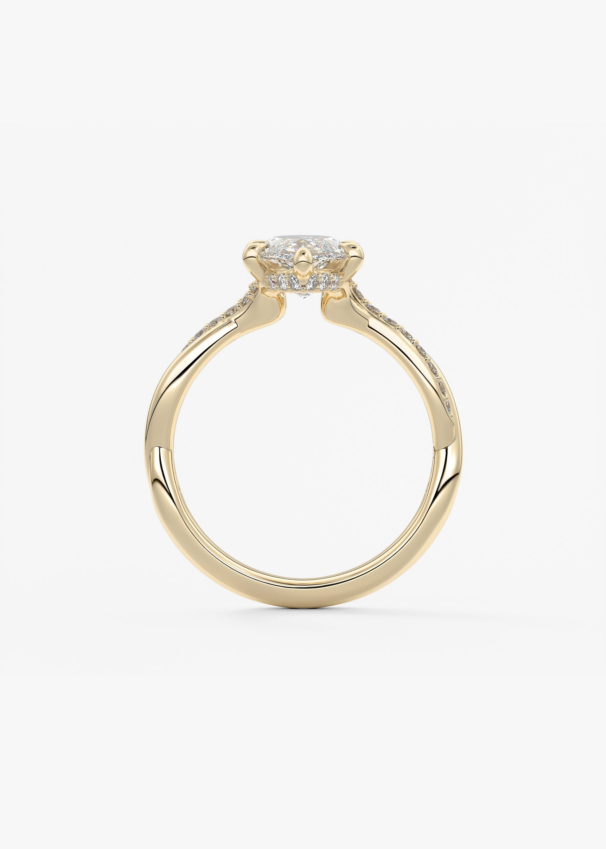 Oval Solitaire With Raised Basket Gallery Lab Grown Diamond Engagement Ring