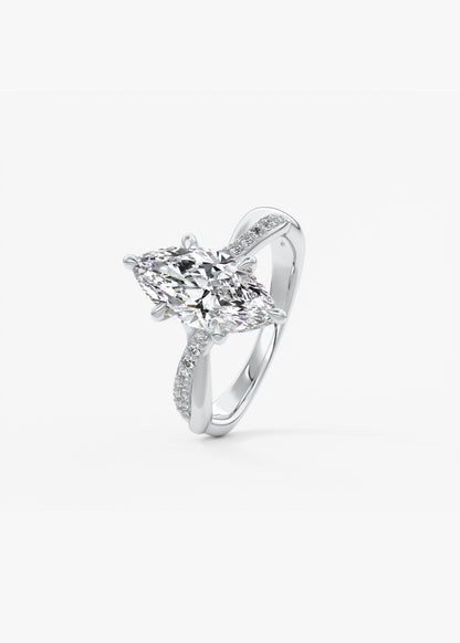 Oval Solitaire With Raised Basket Gallery Lab Grown Diamond Engagement Ring