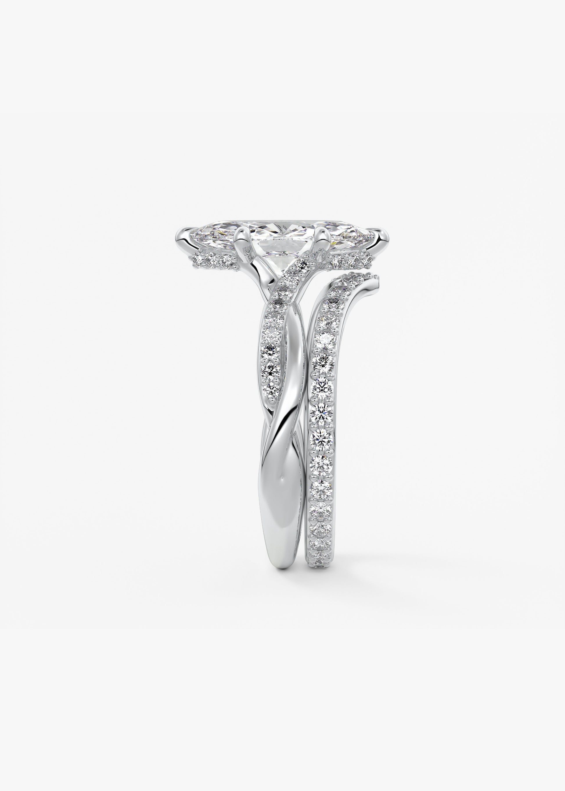 Oval Solitaire With Raised Basket Gallery Lab Grown Diamond Engagement Ring