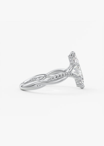 Oval Solitaire With Raised Basket Gallery Lab Grown Diamond Engagement Ring