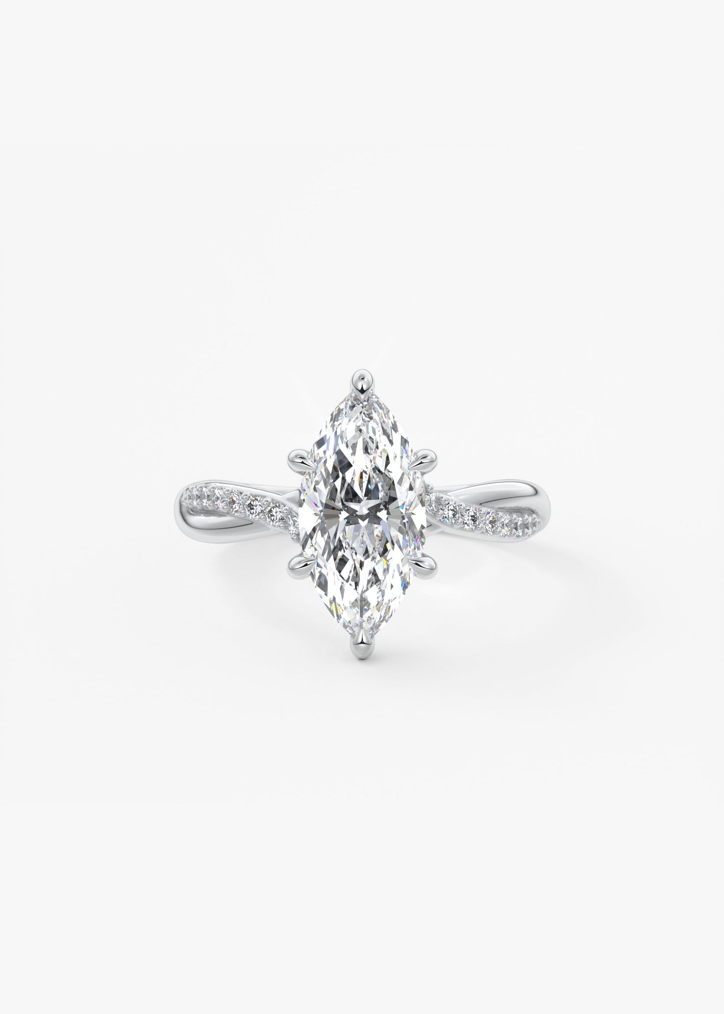 Oval Solitaire With Raised Basket Gallery Lab Grown Diamond Engagement Ring