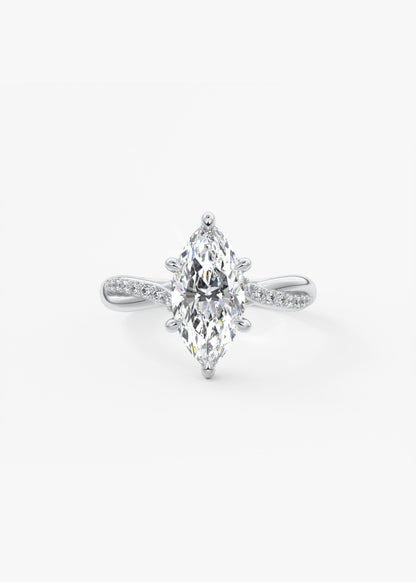 Oval Solitaire With Raised Basket Gallery Lab Grown Diamond Engagement Ring