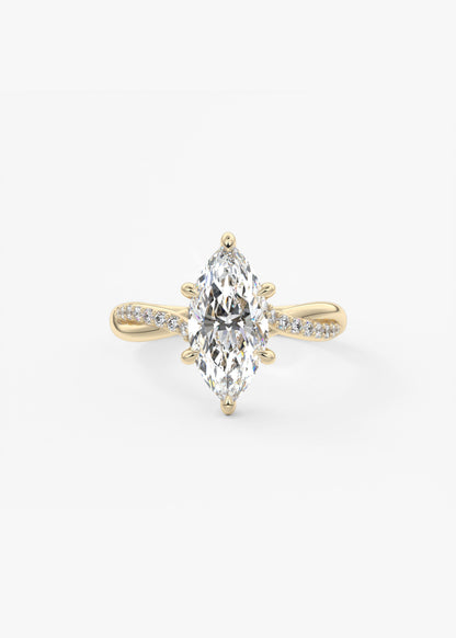 Oval Solitaire With Raised Basket Gallery Lab Grown Diamond Engagement Ring