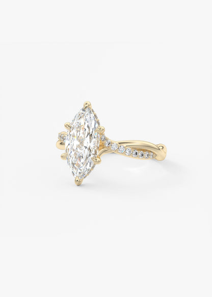 Oval Solitaire With Raised Basket Gallery Lab Grown Diamond Engagement Ring