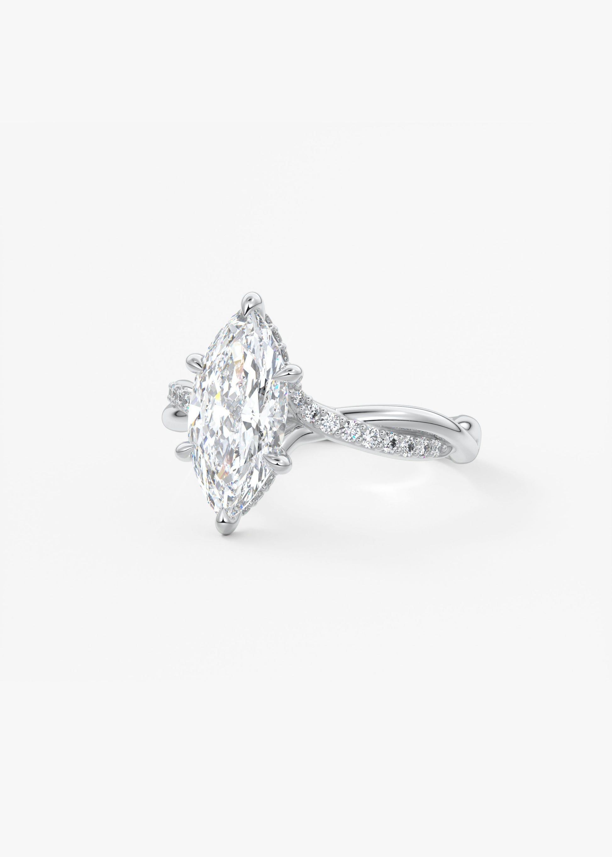 Oval Solitaire With Raised Basket Gallery Lab Grown Diamond Engagement Ring