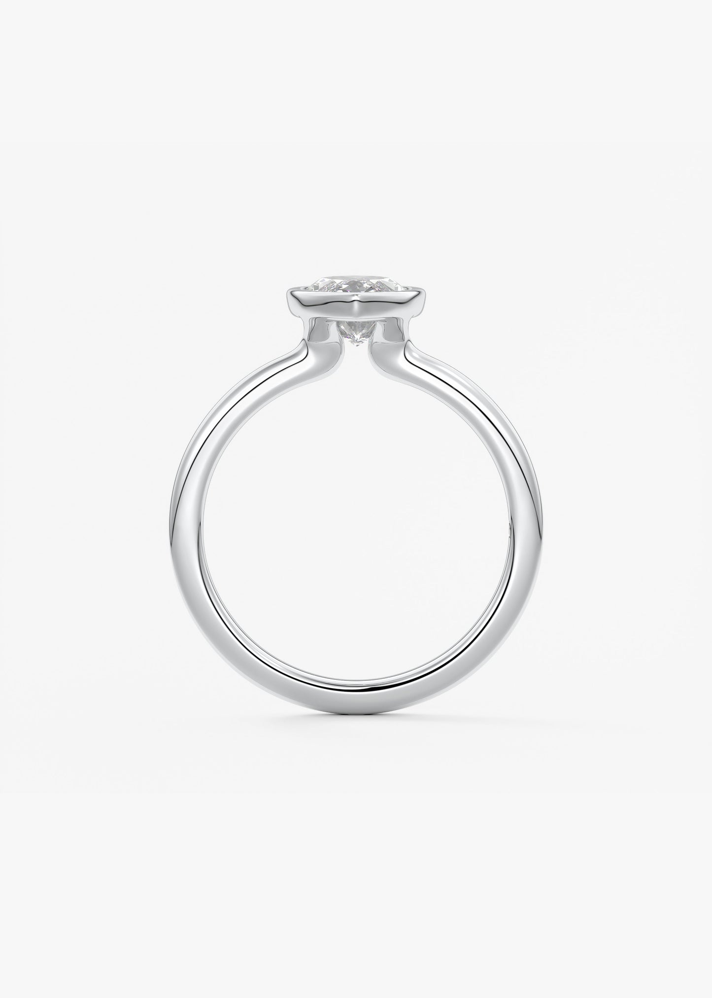 Oval Solitaire With Raised Basket Gallery Lab Grown Diamond Engagement Ring