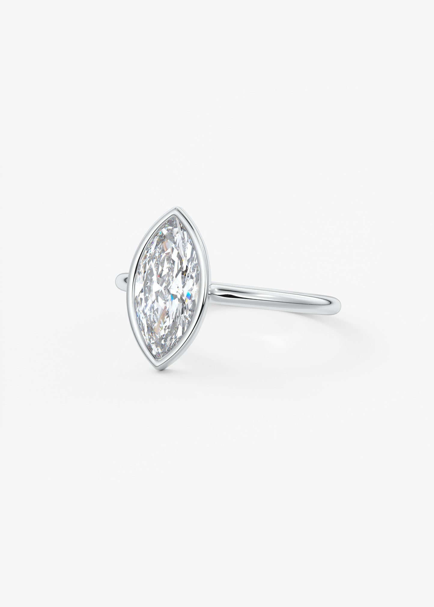 Oval Solitaire With Raised Basket Gallery Lab Grown Diamond Engagement Ring