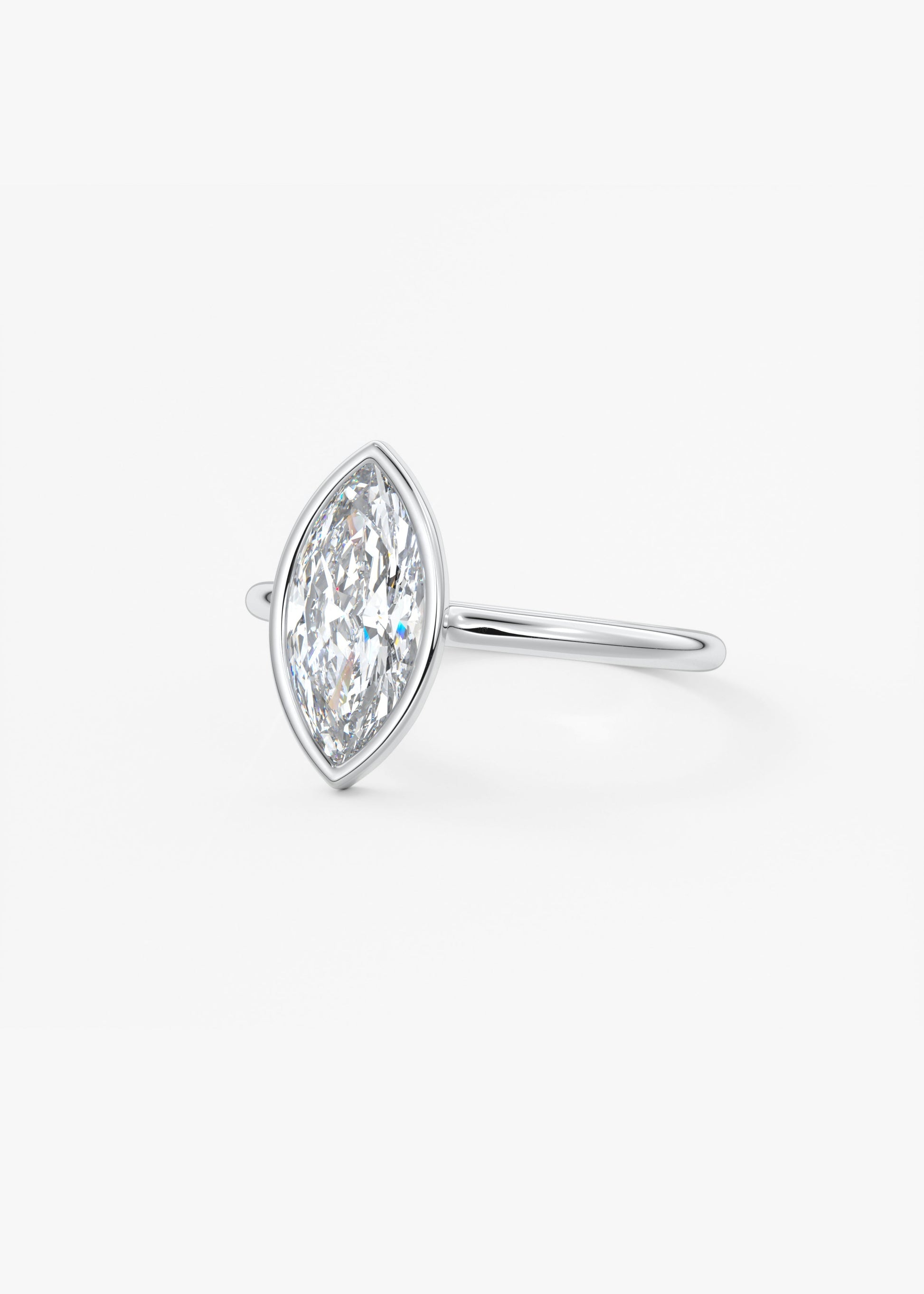 Oval Solitaire With Raised Basket Gallery Lab Grown Diamond Engagement Ring