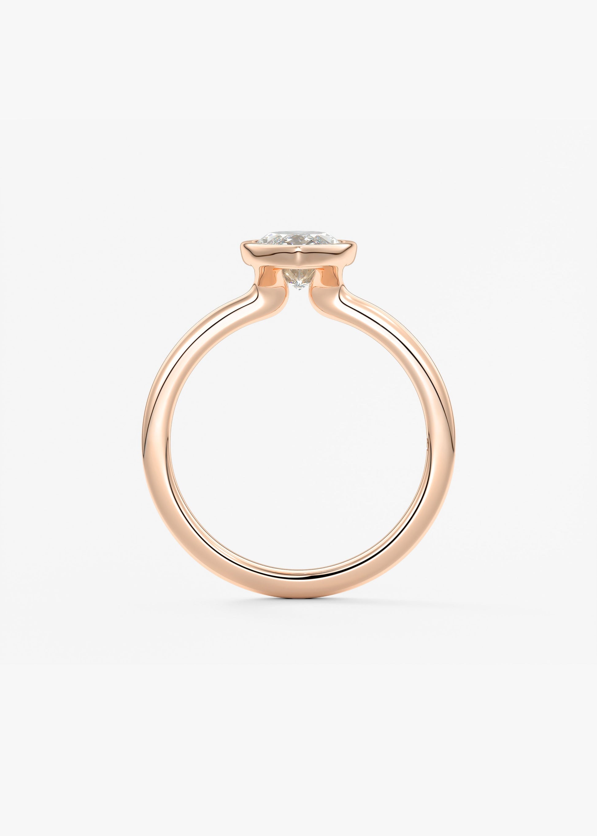 Oval Solitaire With Raised Basket Gallery Lab Grown Diamond Engagement Ring