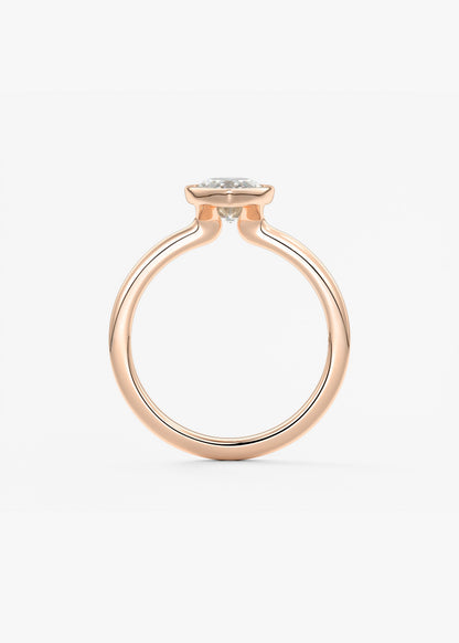 Oval Solitaire With Raised Basket Gallery Lab Grown Diamond Engagement Ring