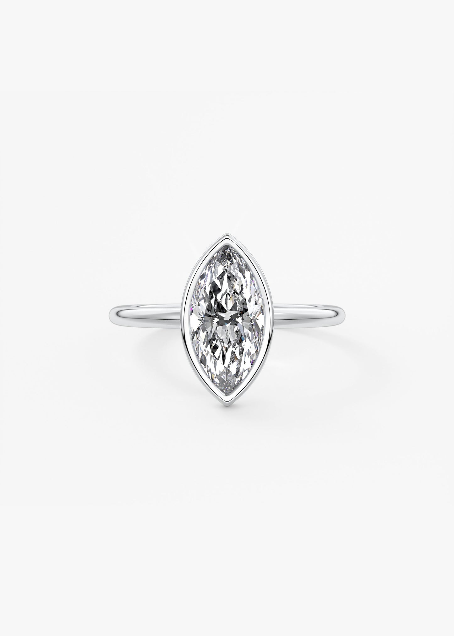 Oval Solitaire With Raised Basket Gallery Lab Grown Diamond Engagement Ring