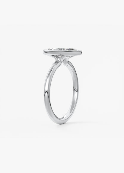 Oval Solitaire With Raised Basket Gallery Lab Grown Diamond Engagement Ring