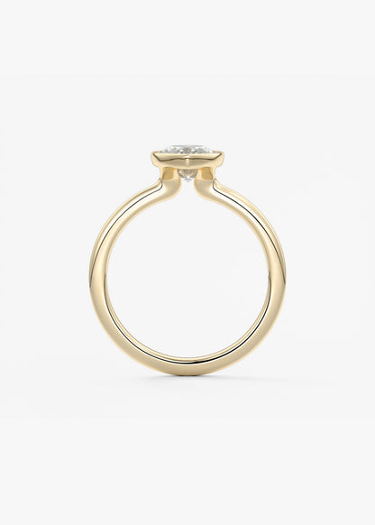 Oval Solitaire With Raised Basket Gallery Lab Grown Diamond Engagement Ring