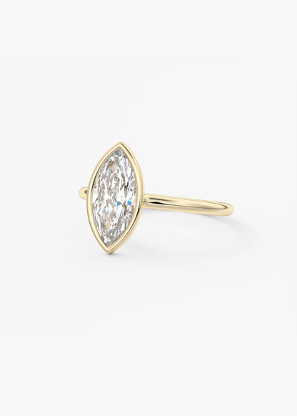 Oval Solitaire With Raised Basket Gallery Lab Grown Diamond Engagement Ring
