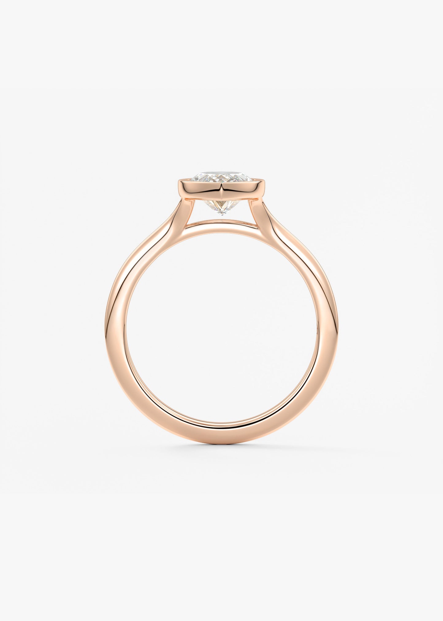 Oval Solitaire With Raised Basket Gallery Lab Grown Diamond Engagement Ring