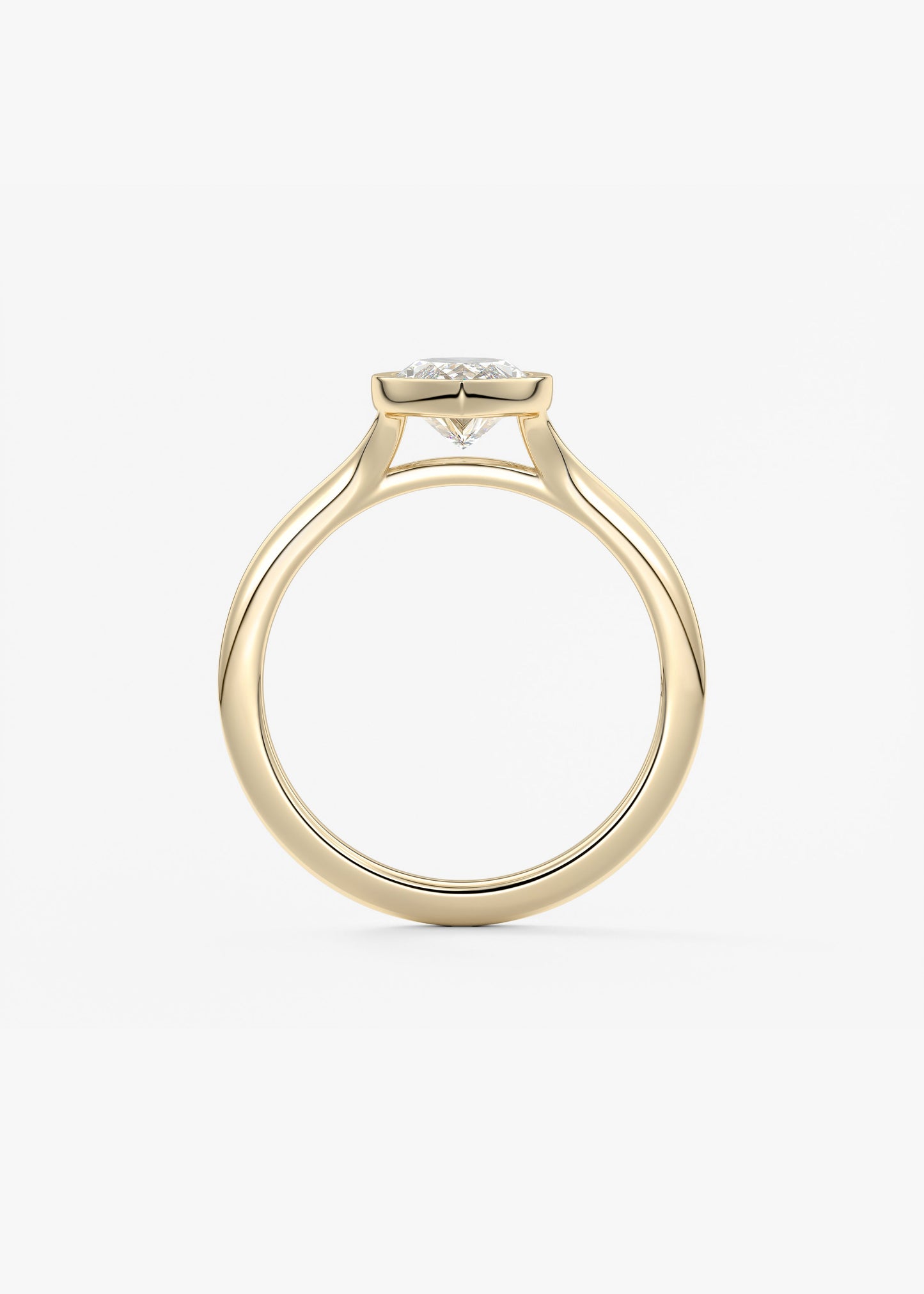 Oval Solitaire With Raised Basket Gallery Lab Grown Diamond Engagement Ring
