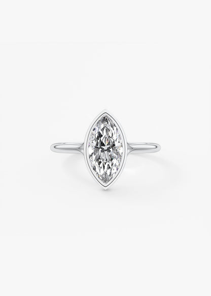 Oval Solitaire With Raised Basket Gallery Lab Grown Diamond Engagement Ring
