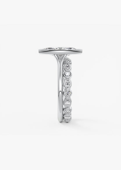 Oval Solitaire With Raised Basket Gallery Lab Grown Diamond Engagement Ring