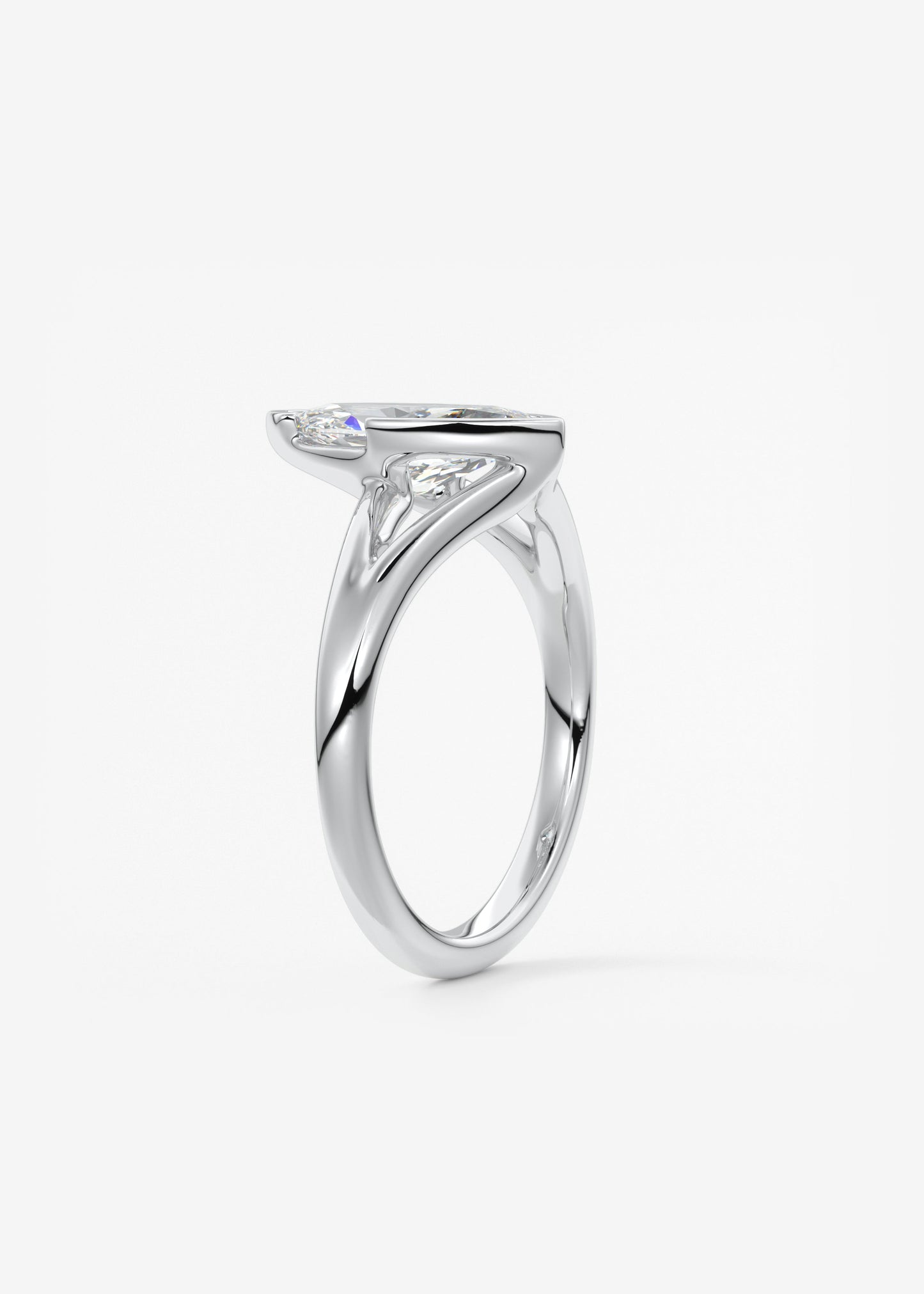 Oval Solitaire With Raised Basket Gallery Lab Grown Diamond Engagement Ring