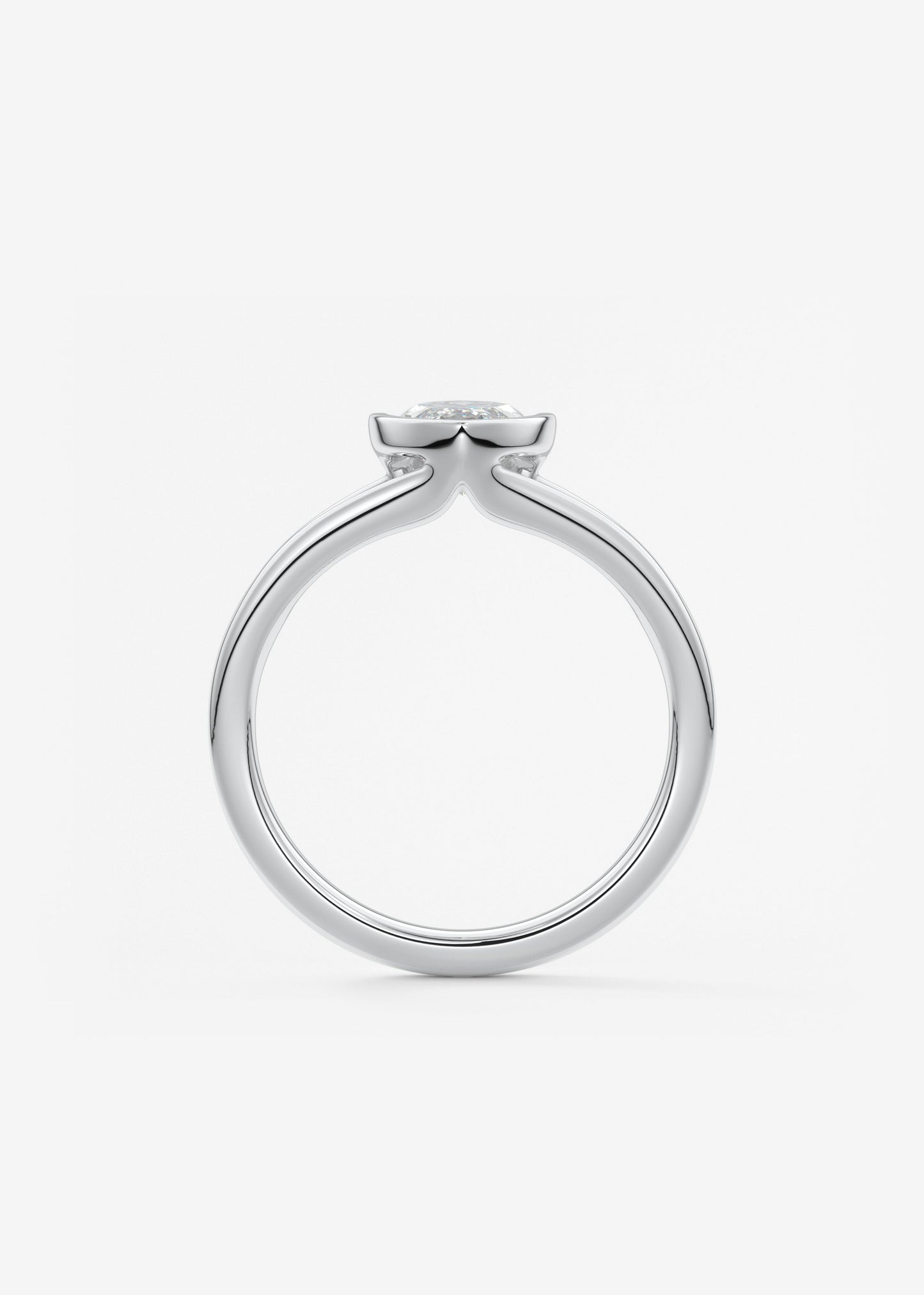 Oval Solitaire With Raised Basket Gallery Lab Grown Diamond Engagement Ring