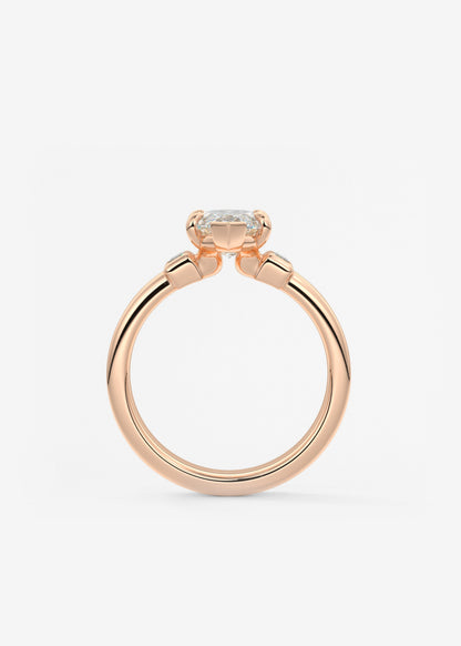Oval Solitaire With Raised Basket Gallery Lab Grown Diamond Engagement Ring