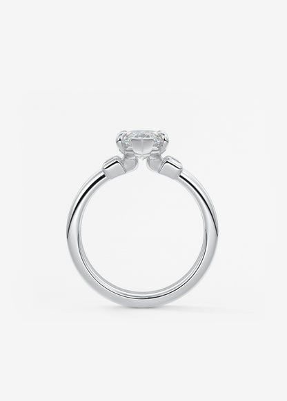 Oval Solitaire With Raised Basket Gallery Lab Grown Diamond Engagement Ring