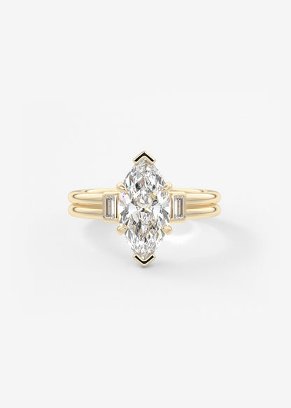 Oval Solitaire With Raised Basket Gallery Lab Grown Diamond Engagement Ring