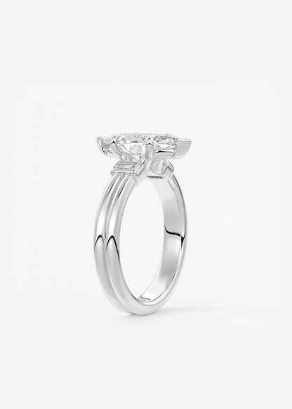 Oval Solitaire With Raised Basket Gallery Lab Grown Diamond Engagement Ring