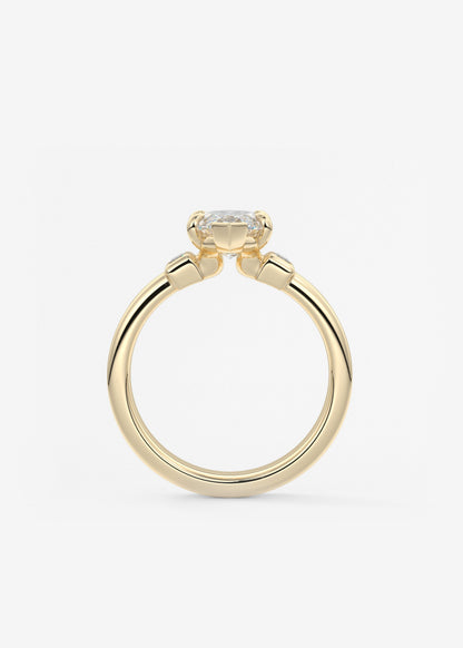 Oval Solitaire With Raised Basket Gallery Lab Grown Diamond Engagement Ring