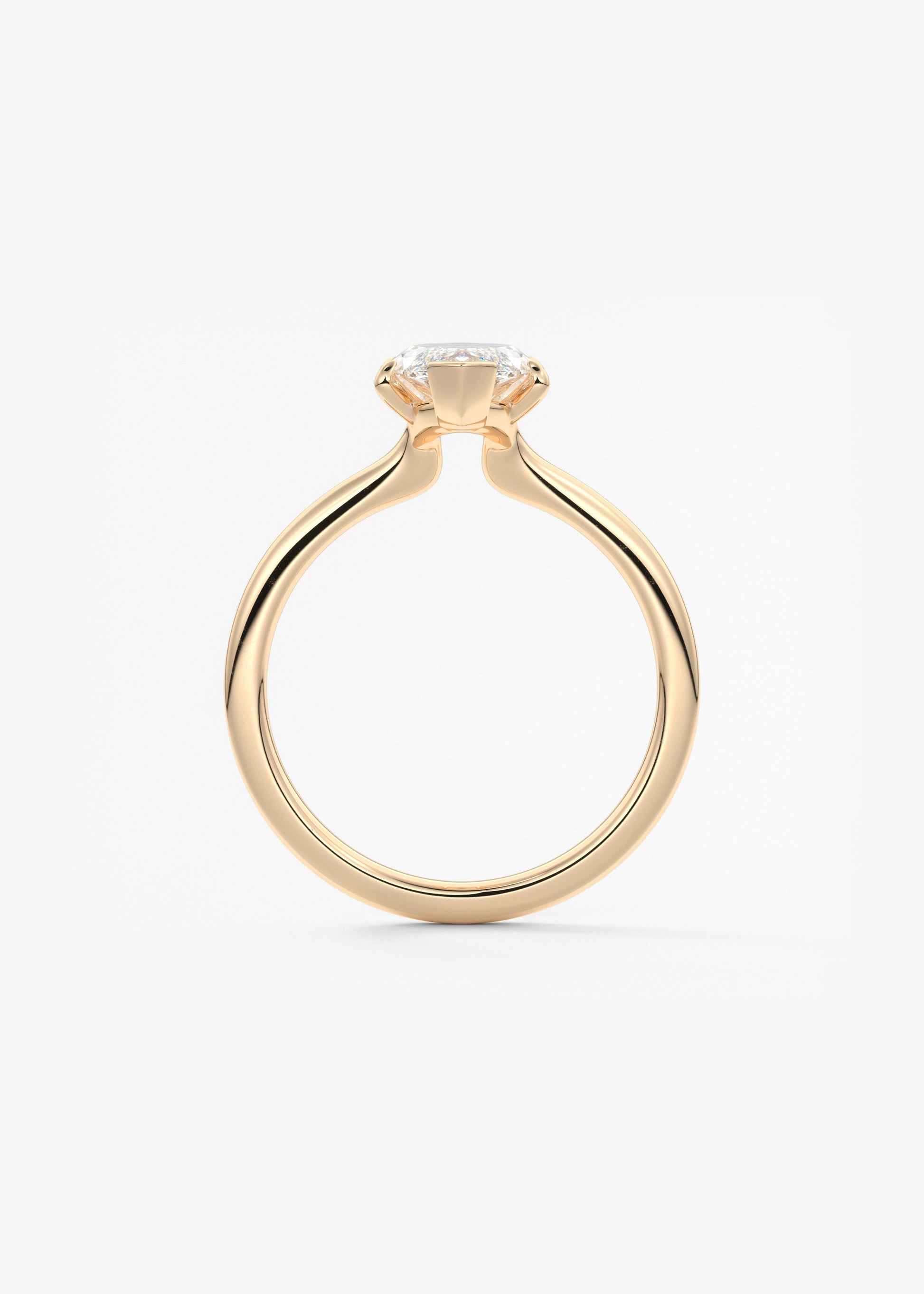 Oval Solitaire With Raised Basket Gallery Lab Grown Diamond Engagement Ring