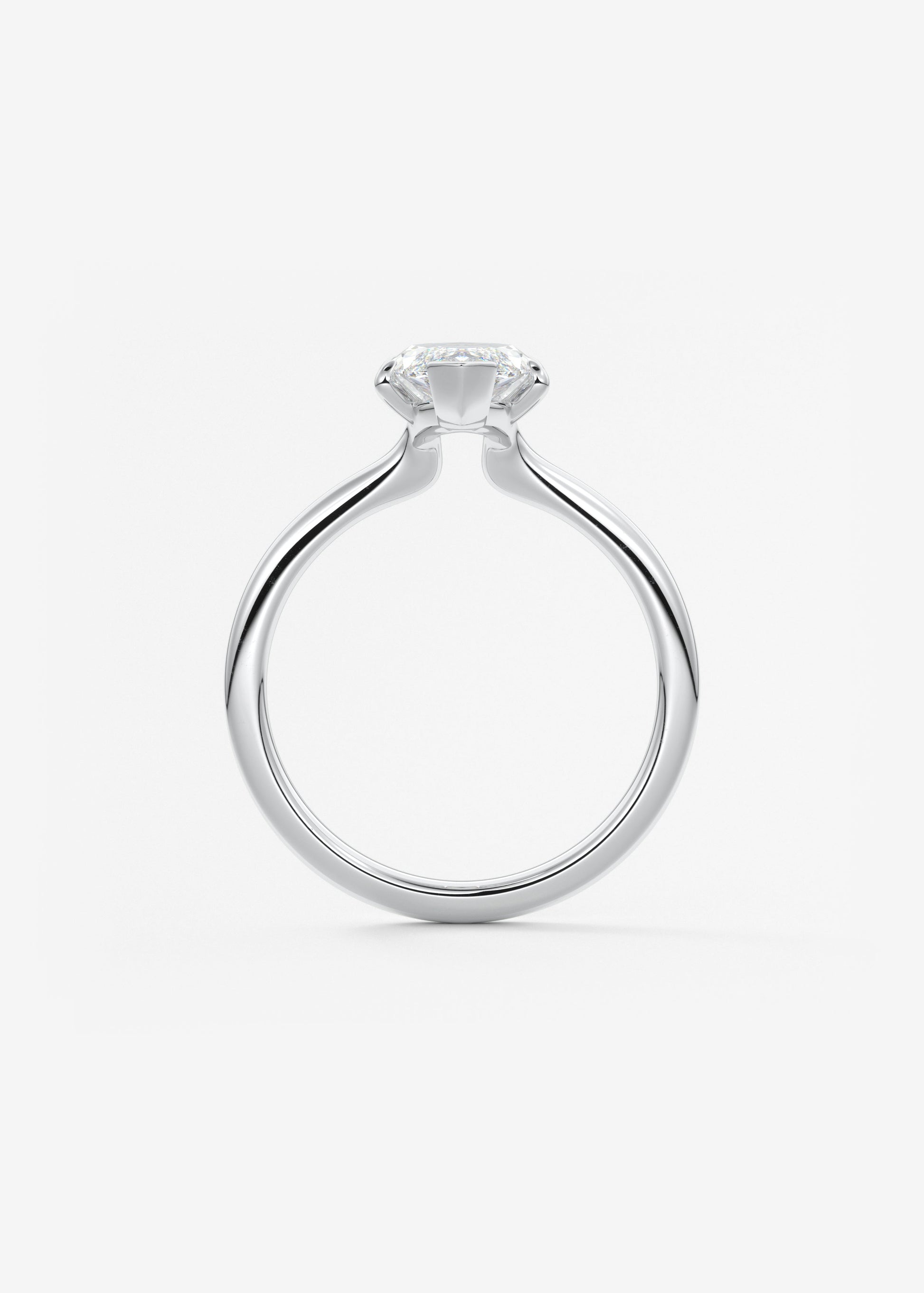 Oval Solitaire With Raised Basket Gallery Lab Grown Diamond Engagement Ring