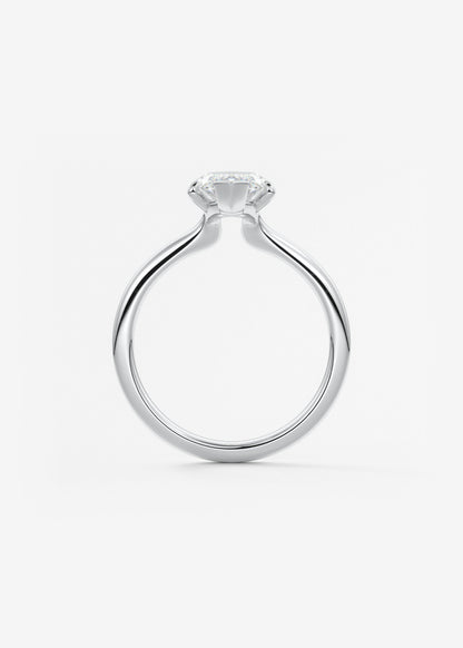 Oval Solitaire With Raised Basket Gallery Lab Grown Diamond Engagement Ring
