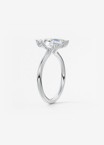 Oval Solitaire With Raised Basket Gallery Lab Grown Diamond Engagement Ring