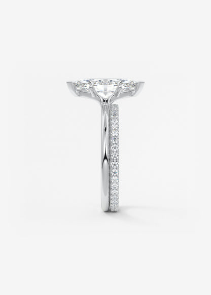 Oval Solitaire With Raised Basket Gallery Lab Grown Diamond Engagement Ring